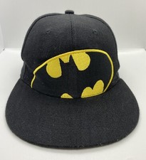 Six Flags Batman Cap Hat Adult Snapback Black Poly