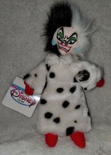 Disney   CRUELLA De VILLE   101 DALMATIANS   Bean Bag Plush   Vintage   Rare