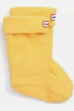 Hunter Kids Mustard Yellow Well Boot Sock Size Large US 1-3 E2423
