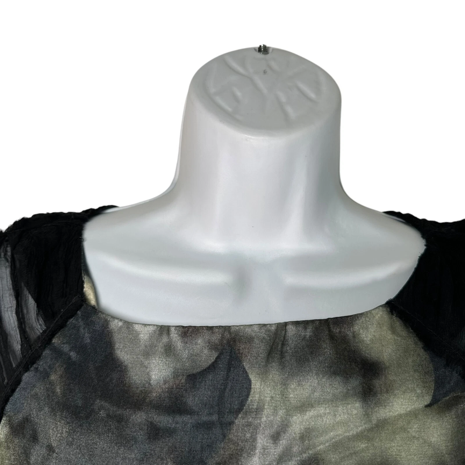 Mini Abito McQ by Alexander McQueen Raso Stampa Pipistrello Goth Punk Emo Halloween Tg46