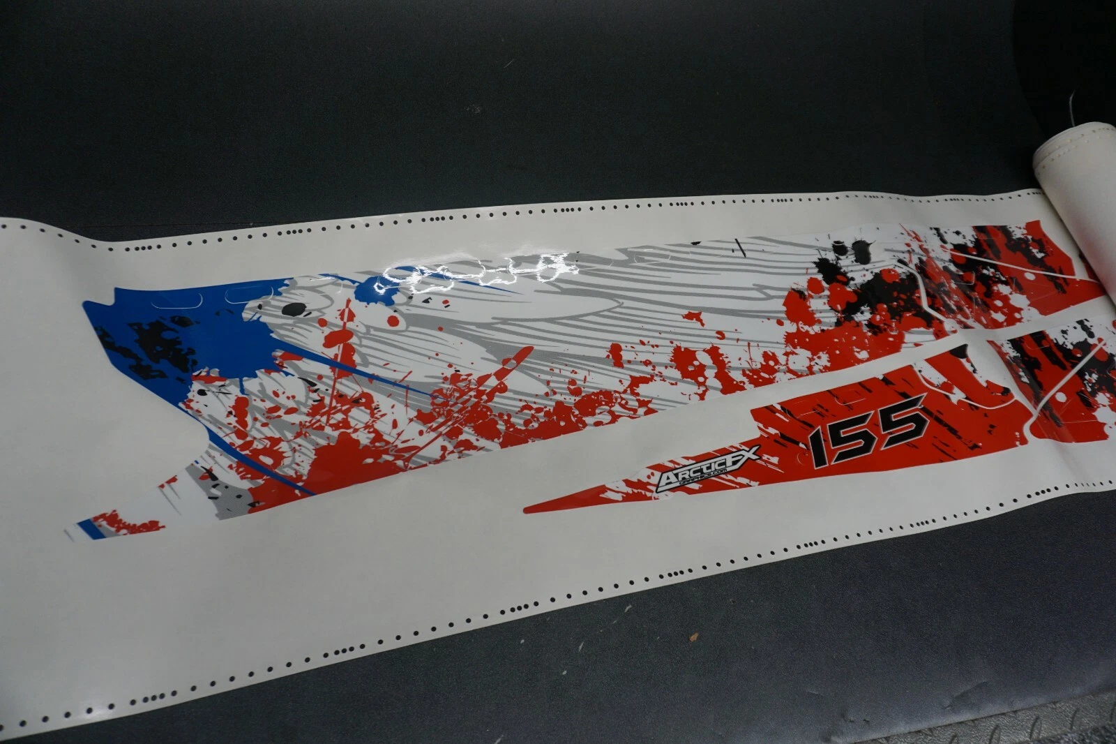 NEW ArcticFX Snowmobile Tank/Tunnel Wrap Splatter Red White Blue 155