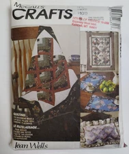 Quilting Lap Quilt Wall Pillow McCalls 5463 Sewing Pattern Cut McCall's Wells