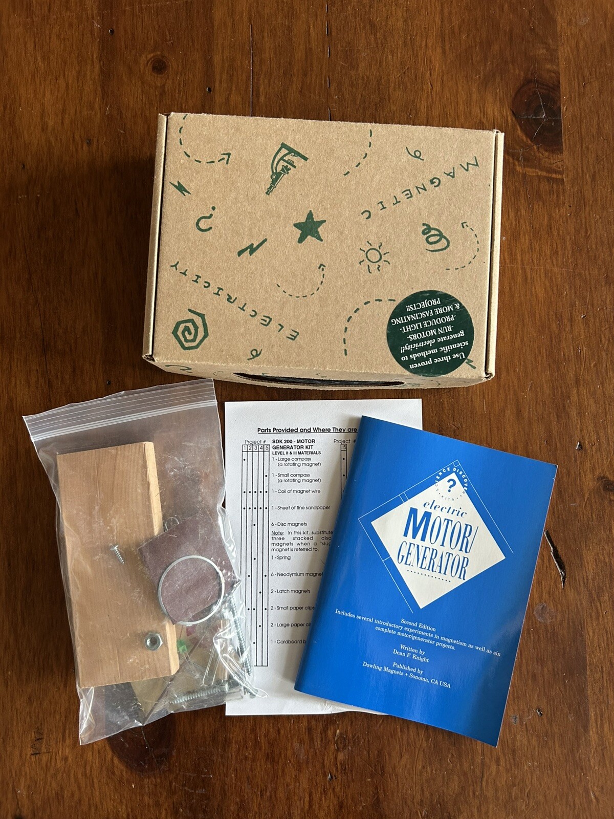 Science Discovery Kit Electric Motor/Generator Experiment Pr