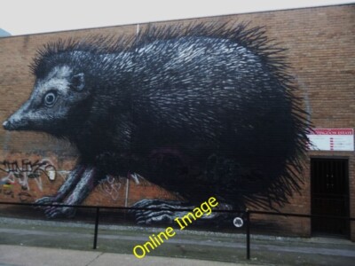 Photo 6x4 Hedgehog mural, Chance Street E1 London 20m from the junction w c2012
