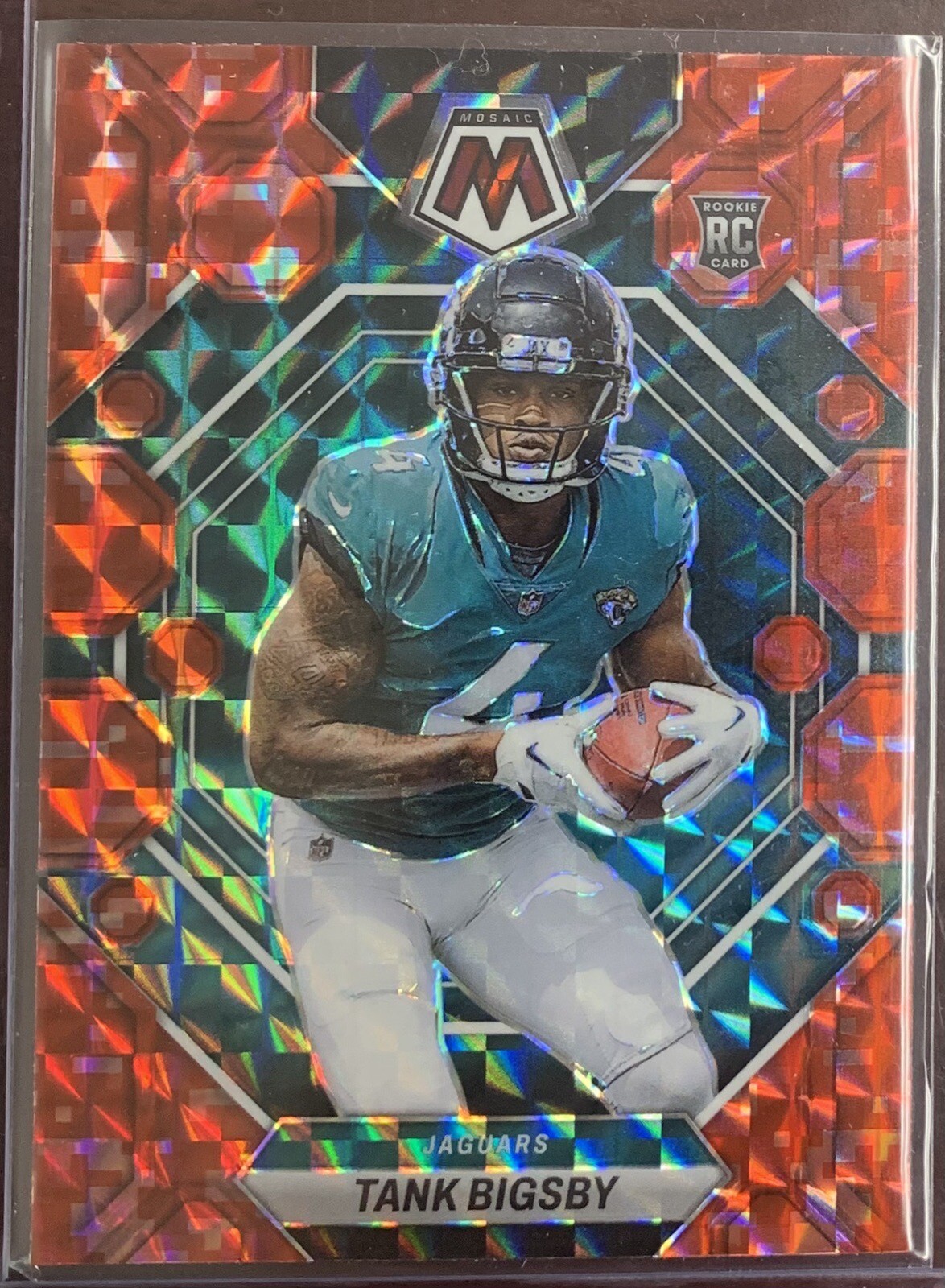 Tank Bigsby - 2023 Mosaic Football Red SP Prizm Refractor RC #364 - Jaguars RB