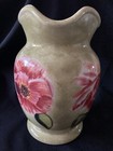 N&D Ceramic Light Green Pitcher Shades Of Reds Flowers And Green Leaves — photo 2