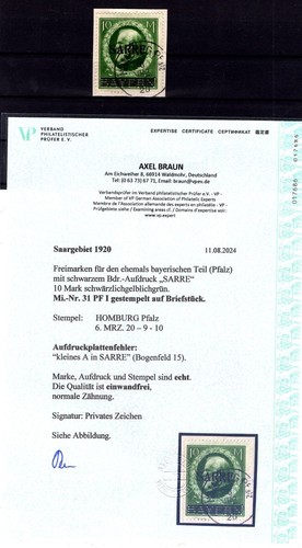 Saar 31 Pfi Splendido Su Timbrato Luxury Letter Piece + Pr. Certificate (AA9640