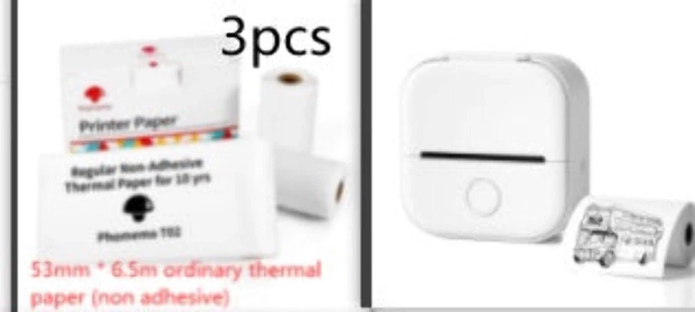 Portable Mini Thermal Label Printer for Home Photos Student Study Error Notes