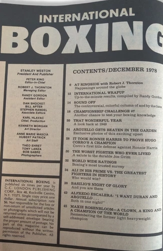 インターナショナル ボクシングマガジン 1978年12月 モハメド・アリ・ロッキー マルシアーノ・マックス・ベア - 画像4/12