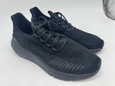 Adidas Swift Run 22 Athletic Shoes Men's Black Lace-Up Low Top Sneakers Size 10