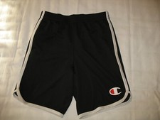 Boys Champion Athletic Shorts Youth XL Black Mesh Pockets Elastic Waist