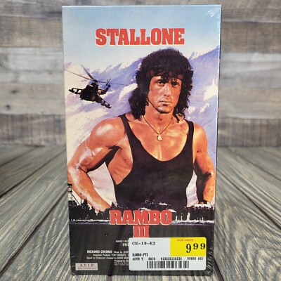 Rambo III (VHS, 1988/1995 Release) New Factory Sealed w/Live Video Watermark 3