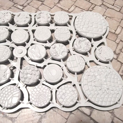 Warhammer Fantasy AoS Mordheim Age of Sigmar 50mm & 25mm Scenic Bases 40K D&D - Picture 3 of 3