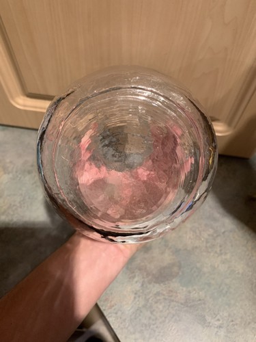 Art Glass Sea of Sweden Glasbruk Scandinavian Handmade Flower Vase Clear Sticker - Picture 7 of 9