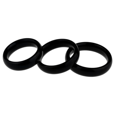 mia julia sexspielzeug OXBALLS - Cockring 3er-Pack I Fat-Willy-Rings I schwarz