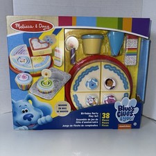 Melissa  Doug Blue's Clues  You Wooden Birthday Party Play Set 38 Pieces NIB