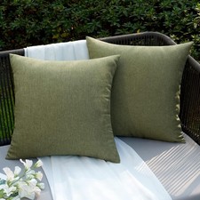 EMEMA Outdoor Cushion Covers Waterproof Decorative 18 x 18 Inch Throw Pillow