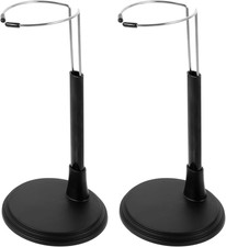 2 Pcs Adjustable Doll Stand, Action Figure Holder Display Support with Flat Base