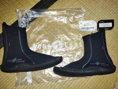NEW Aqua Lung 6.5mm Neoprene Dive Boots Zip Scuba Snorkel Mens US 10 swim shoes