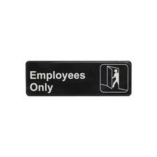 Employee Only Information Sign with Symbols, 9 x 3 Inch