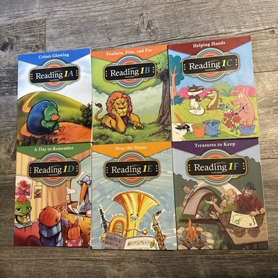BJU Press Reading 1st Grade  1A-1F Set of 6 Readers Homeschool / PB / 4th ed.
