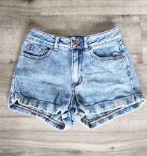 Bullhead Denim High Rise Mom Denim Rolled Shorts Women's Size 1