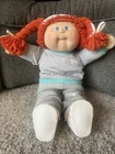 Vtg Cabbage Patch Kid 1978 1982 Head 3 Red Hair Blue Eyes 1 Dimple original tag