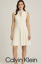 Calvin Klein Cream Sleeveless Mini Dress