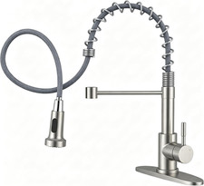 Kitchen Faucet with Pull down Sprayer, High Arc Single Handle Kitchen Sink Fauce