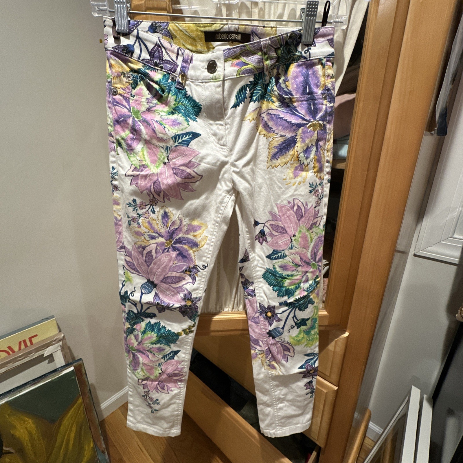 Vintage  RARE Roberto Cavalli Floral Printed Jeans