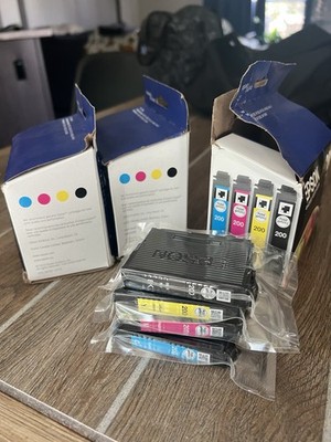 Epson Printer Ink Cartridges Black/Cyan/Magenta/Yellow 3 Boxes 1 Open All Sealed