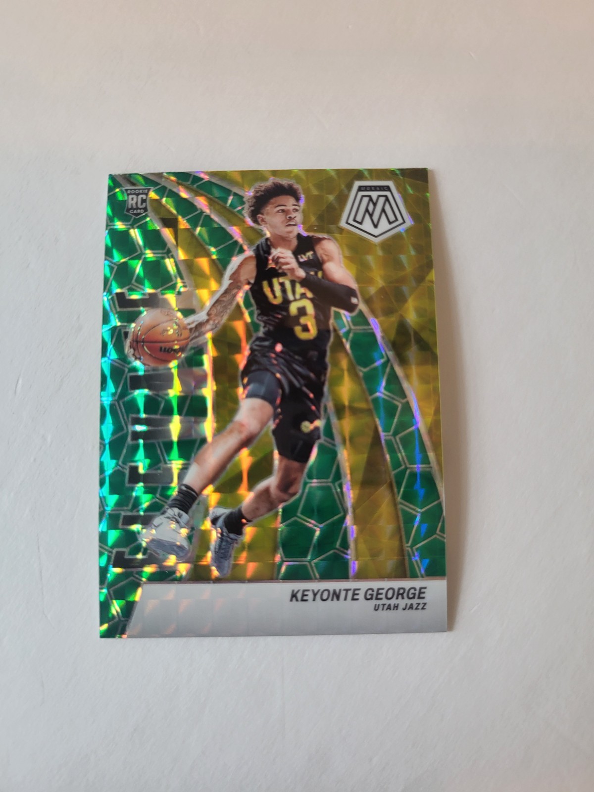 2023-24 Panini Mosaic - Elevate Keyonte George #22 Green Mosaic Prizm (RC)