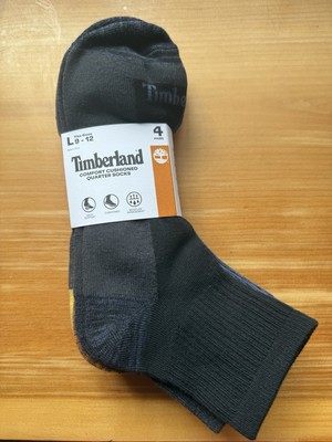 *NWT*Timberland Men's 4 Pack Comfort Quarter Socks Size: 10-13/Shoe Size:9-11
