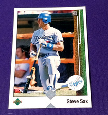 1989  STEVE SAX 53 UPPER DECK HOLOGRAM ON FRONT ERROR SUPER RARE 1 1/2
