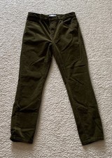 Loft Ann Taylor Corduroy High Waist Skinny Pants Green Women s Size 29/8