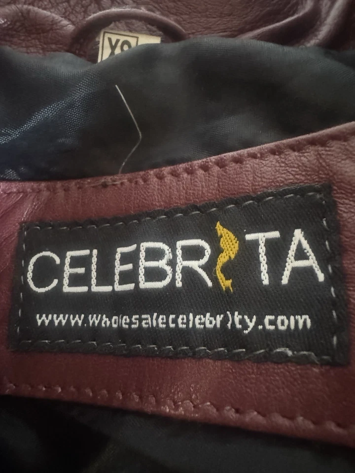 Top Disfraz Borgoña Inspirado en Flash, Imitación, Cuero, Cosplay Chaqueta, Borde Dorado Foto 3 de 4