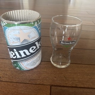 Heineken Experience souvenir beer glass in metal can