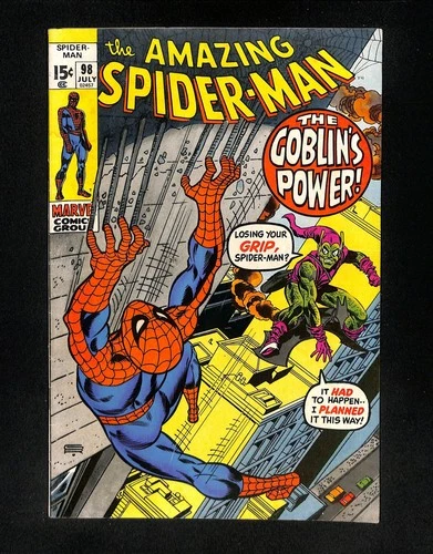 Amazing Spider-Man #98 VG 4.0 Drug Issue! Green Goblin! No CCA! Marvel 1971