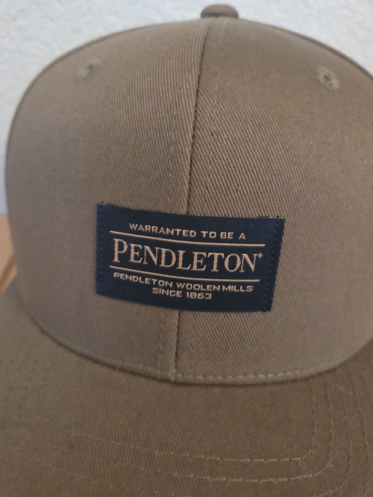Pendleton Logo Flat Brim Snapback Hat - Brown - image 2