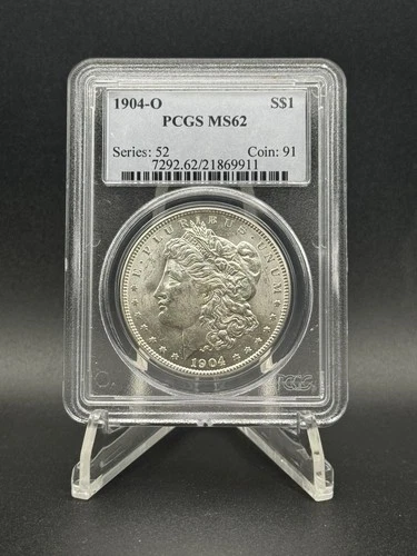 1904-O Morgan Silver $1 Dollar Coin PCGS MS 62 - NICE WHITE COIN