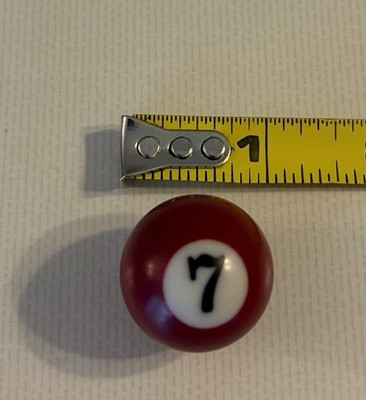 Miniature Pool Ball 1  One Inch 7 Maroon Ball Mini Billiards Replacement