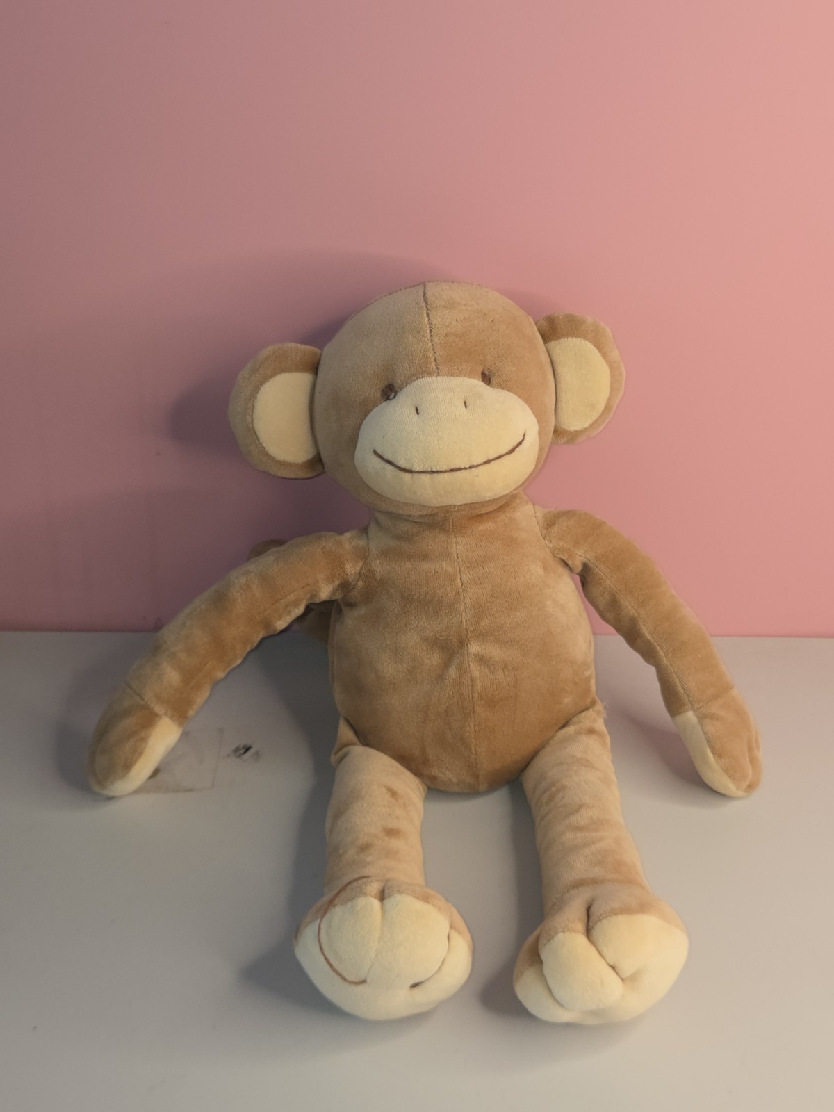 Gymboree Monkey Plush 16" 2003 Vintage Rare HTF Light Brown 