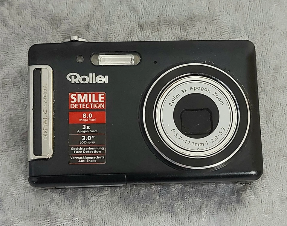 Rollei XS-8 8MP Black Digital Compact Camera 