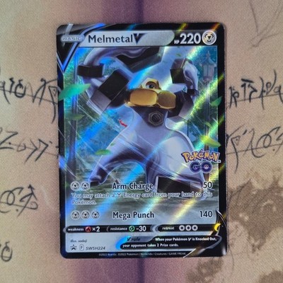 Melmetal V SWSH224 Black Star Promo Holo NM Pokemon GO Card English