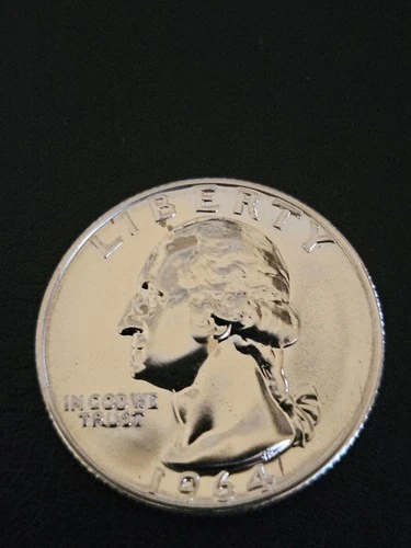 1964 Proof Washington Quarter  BU  90% Silver-INV#8201