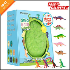 Easter Bath Bombs for Kids with Surprise Dinosaur Toys Inside, Easter Basket Stu