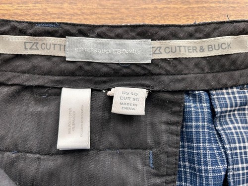 Cutter & Buck shorts size 40 mens 4 pockets 9" inseam blue check - Picture 5 of 5