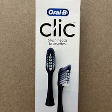 Oral-B Clic Toothbrush Ultimate Clean Replacement Soft Brush Heads, Black, 2 Ct