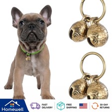 4 PCS Extra Loud Brass Dog Collar Bells for Tracking and Safety - Copper Charm