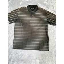 Nike Dri-Fit Short Sleeve Golf Polo - Mens Size XL - Black/White Striped exc